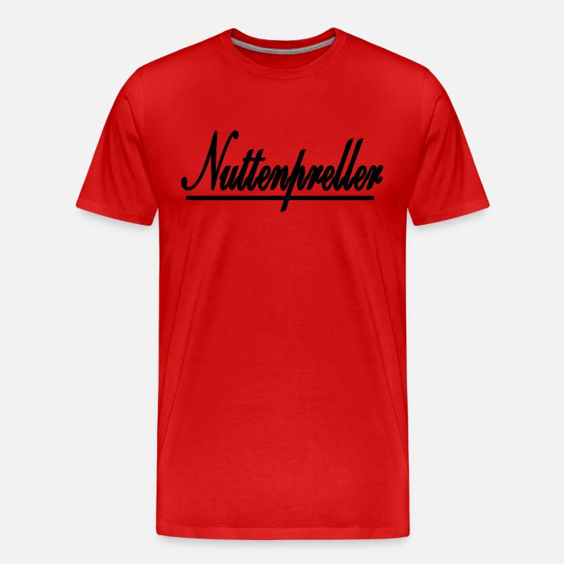 Nuttenpreller - Männer Premium Bio T-Shirt - Rot