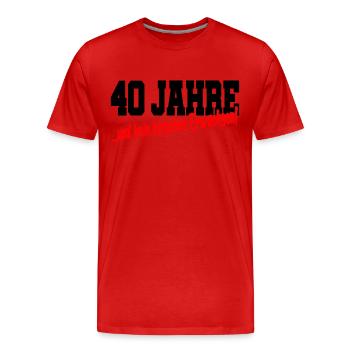 40 Jahre Geburtstag Lustiger Spruch Geschenk - Männer Premium Bio T-Shirt - Rot - Vorne - Damien (186cm)