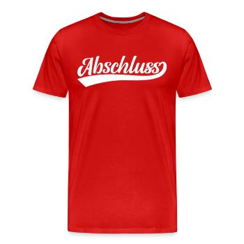 Abschluss - Männer Premium Bio T-Shirt - Rot - Vorne - Damien (186cm)