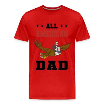 USA Flagge | Patriot Patriotismus Amerika Geschenk - Männer Premium Bio T-Shirt - Rot - Vorne - Damien (186cm)