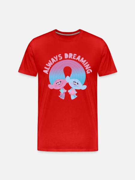 Troll drömmer alltid med två troll - Organic T-shirt Ekologisk premium-T-shirt herr - röd