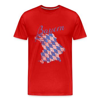 Bayern - Männer Premium Bio T-Shirt - Rot - Vorne - Damien (186cm)