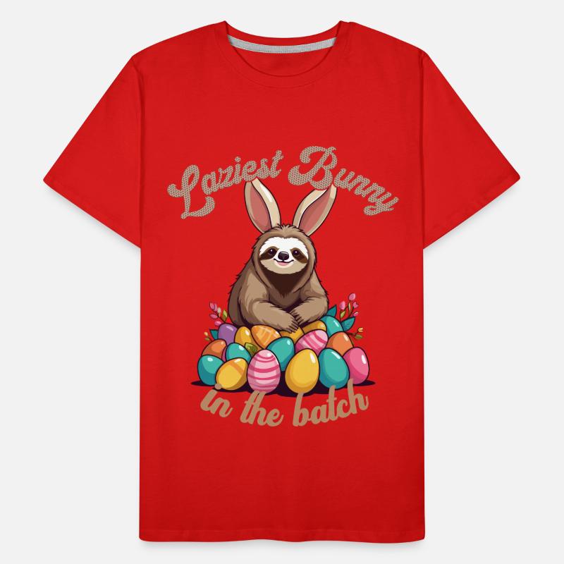 Funny Saying Cute Easter Sloth Sloth Sloth Men's Premium Organic T-Shirt