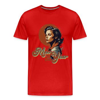 Mutter des Jahres Stolze Beste Mama Design - Männer Premium Bio T-Shirt - Rot - Vorne - Damien (186cm)