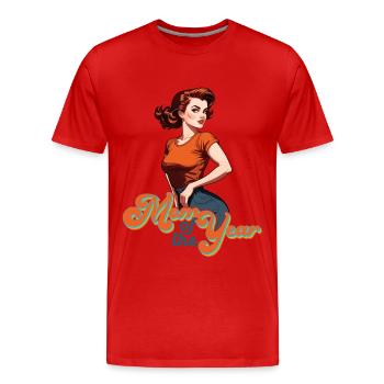 Mutter des Jahres Tolle Mama Stolze Beste - Männer Premium Bio T-Shirt - Rot - Vorne - Damien (186cm)