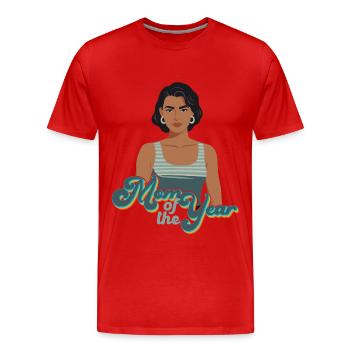 Mutter des Jahres Lustige Mutti Stolze Mama - Männer Premium Bio T-Shirt - Rot - Vorne - Damien (186cm)