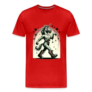 Zombie Einhorn Undead Mystical Creature - Männer Premium Bio T-Shirt - Rot - Vorne - Damien (186cm)