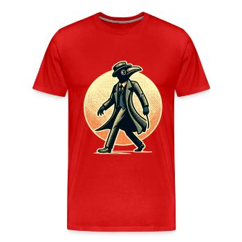 Médecin de la peste Costume vintage de médecin de la peste - T-shirt bio Premium Homme - rouge - Devant - Damien (186cm)
