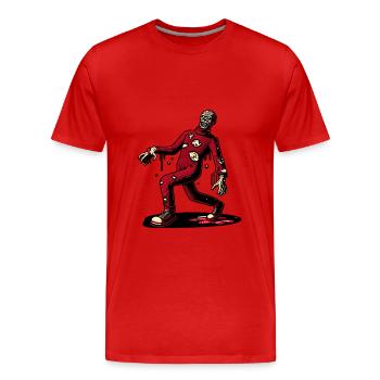 Retro Vintage Stil Halloween Zombie Kostüm Deko - Männer Premium Bio T-Shirt - Rot - Vorne - Damien (186cm)