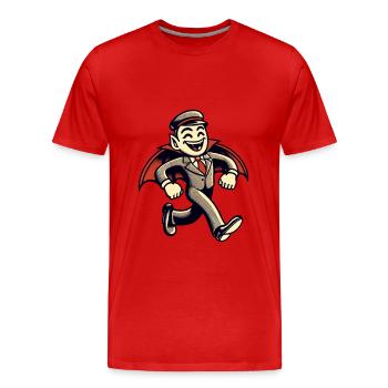 Rétro Vintage Style Halloween Vampire Costume Décoration - T-shirt bio Premium Homme - rouge - Devant - Damien (186cm)