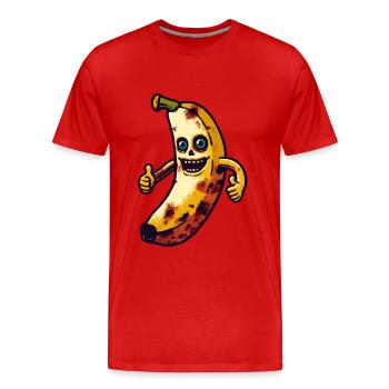 Zombie Banane Bananen Liebhaber Halloween Deko - Männer Premium Bio T-Shirt - Rot - Vorne - Damien (186cm)
