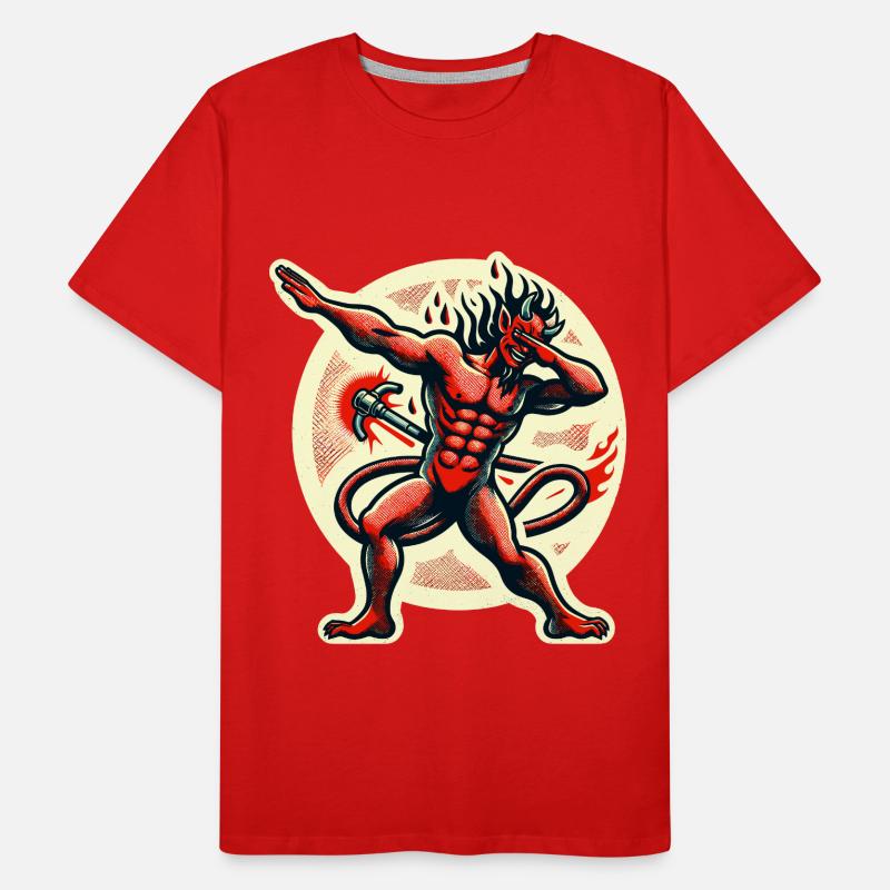 Dabbing Devil Funny Dabbing Design Costume Men's Premium Organic T-Shirt