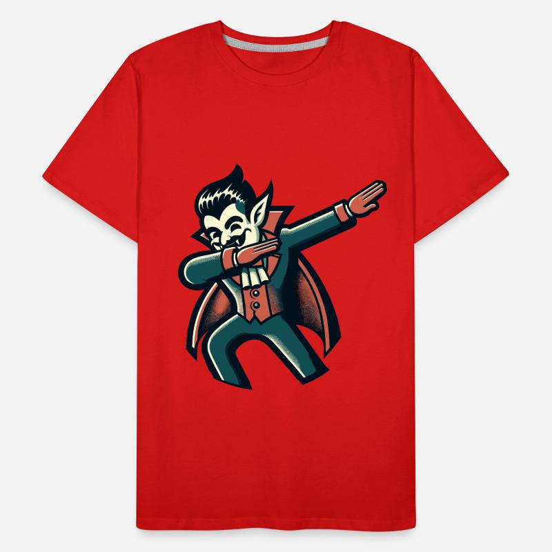 Dabbing Vampire Funny Dabbing Design Men's Premium Organic T-Shirt