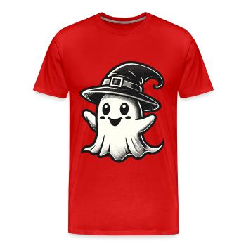 Lustiger Hexen Geist Gespenstische Party - Männer Premium Bio T-Shirt - Rot - Vorne - Damien (186cm)