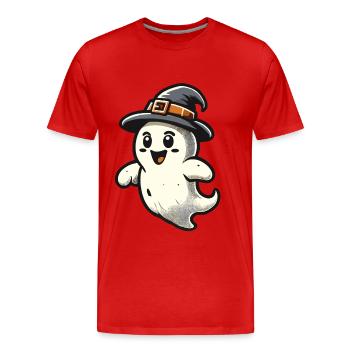 Lustiger Hexen Geist Gespenstische Party - Männer Premium Bio T-Shirt - Rot - Vorne - Damien (186cm)