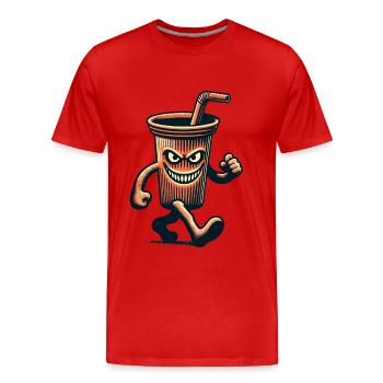 Gobelet effrayant Boissons pour les films d’horreur - T-shirt bio Premium Homme - rouge - Devant - Damien (186cm)