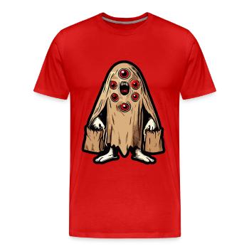Gespenstische Party Trick Or Treat Halloween - Männer Premium Bio T-Shirt - Rot - Vorne - Damien (186cm)
