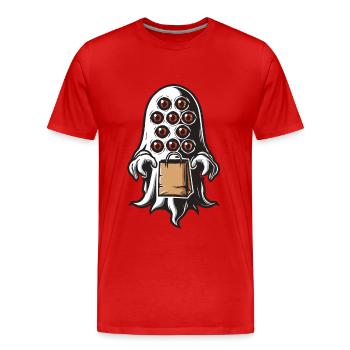 Gespenstische Party Lustiges Halloween Streetwear - Männer Premium Bio T-Shirt - Rot - Vorne - Damien (186cm)