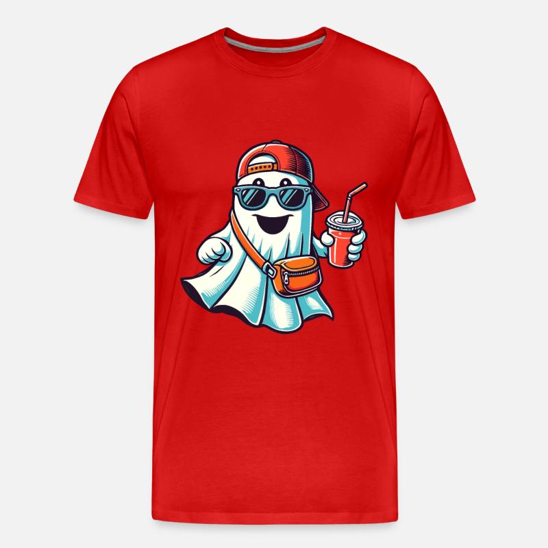 Boo-Jee Gespenst Lustiger Modischer Geist - Männer Premium Bio T-Shirt - Rot