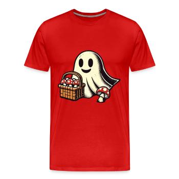 unheMushroom Picker Ghost Amateur de champignons fantomatiques - T-shirt bio Premium Homme - rouge - Devant - Damien (186cm)
