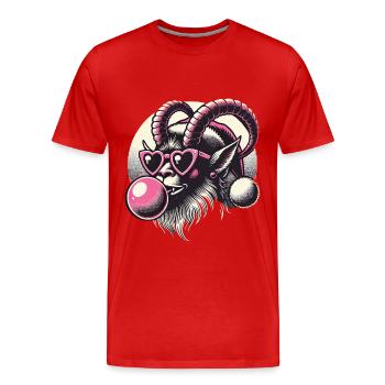 Krampus Noël Sigma Mâle Cool - T-shirt bio Premium Homme - rouge - Devant - Damien (186cm)