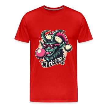 Krampus Noël Sigma Style Masculin - T-shirt bio Premium Homme - rouge - Devant - Damien (186cm)