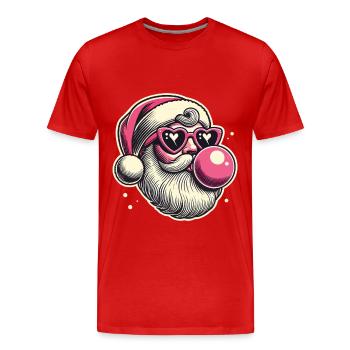 Coole Sigma Santa Weihnachtsfreude - Männer Premium Bio T-Shirt - Rot - Vorne - Damien (186cm)