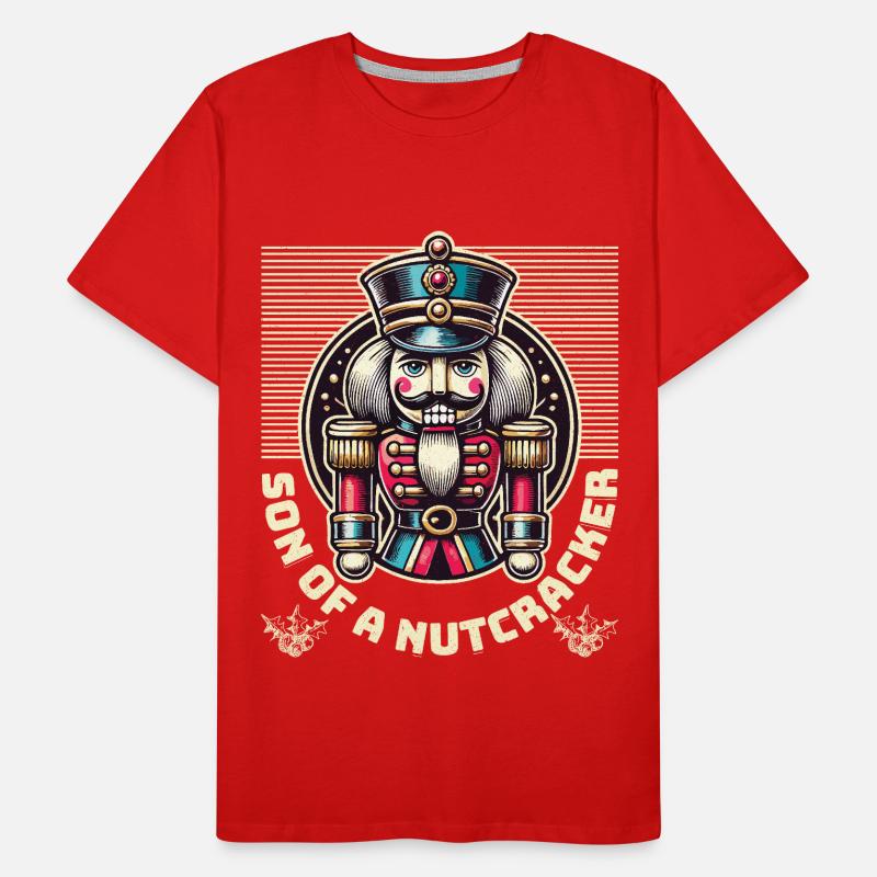 Sohn Eines Nussknackers Lustiger Sarkasmus Männer Premium Bio T-Shirt