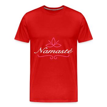 Namaste - T-shirt bio Premium Homme - rouge - Devant - Damien (186cm)