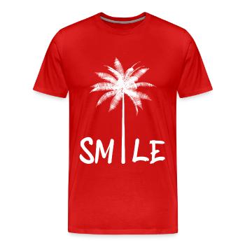 Just smile - T-shirt bio Premium Homme - rouge - Devant - Damien (186cm)