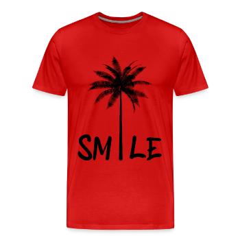 Just smile - T-shirt bio Premium Homme - rouge - Devant - Damien (186cm)