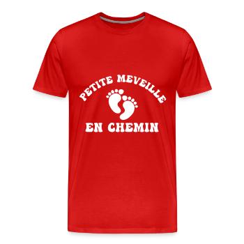 Petite merveille en chemin - T-shirt bio Premium Homme - rouge - Devant - Damien (186cm)
