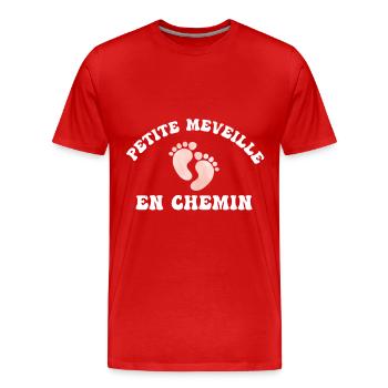 Petite merveille en chemin - T-shirt bio Premium Homme - rouge - Devant - Damien (186cm)
