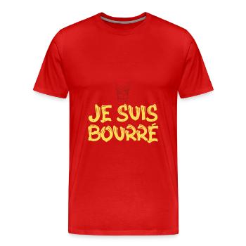 surprise je suis bourré - T-shirt bio Premium Homme - rouge - Devant - Damien (186cm)