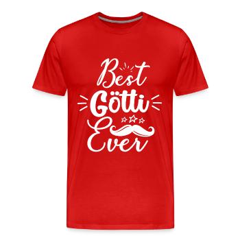 Born to go riding with Gotti Baptismal Gotti - Men's Premium Organic T-Shirt - red - Front - Damien (186cm)