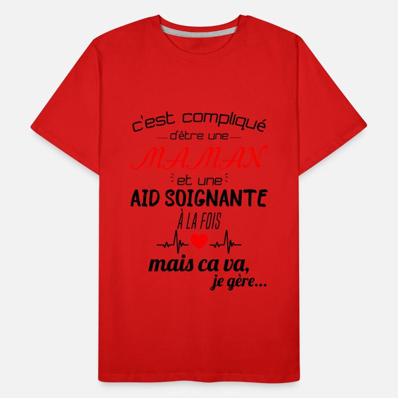 pas parfaite aide-soignante;cadeau aide soignante T-shirt bio Premium Homme
