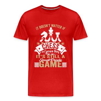 Schachspiel-Lustiges Schach Schachspiel - Männer Premium Bio T-Shirt - Rot - Vorne - Damien (186cm)