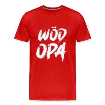Wöd Opa Österreich Oma tolle Oma beste Oma - Männer Premium Bio T-Shirt - Rot - Vorne - Damien (186cm)