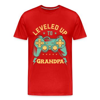 Mis à niveau jusqu’à grand-père, tu vas être grand-père - T-shirt bio Premium Homme - rouge - Devant - Damien (186cm)