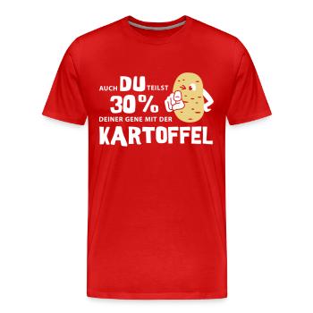 Potato genes - Men's Premium Organic T-Shirt - red - Front - Damien (186cm)