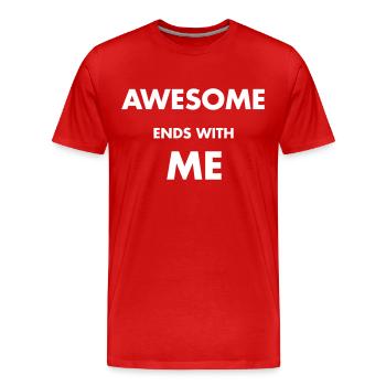 Awesome - Men's Premium Organic T-Shirt - red - Front - Damien (186cm)