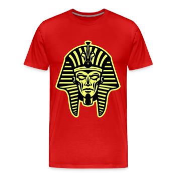 Crâne de pharaon - T-shirt bio Premium Homme - rouge - Devant - Damien (186cm)