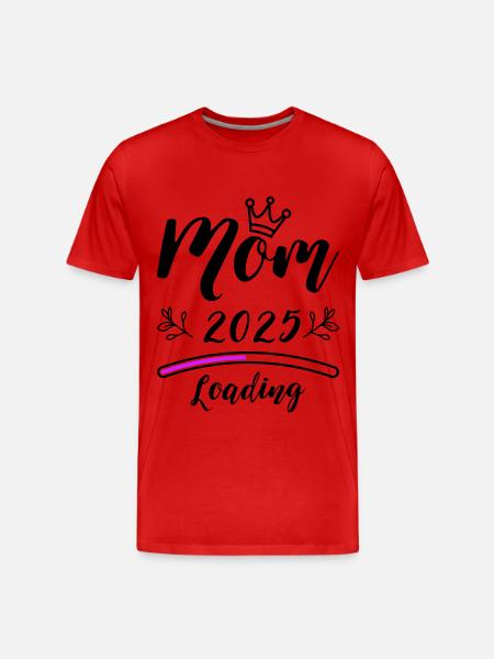 Mama 2025 Mom Loading - Men's Premium Organic T-Shirt - red