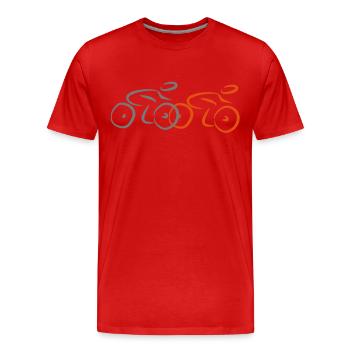 Radsport - Männer Premium Bio T-Shirt - Rot - Vorne - Damien (186cm)