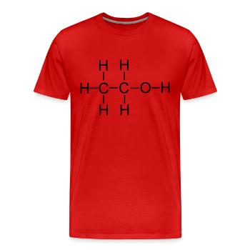 Alcohol - Men's Premium Organic T-Shirt - red - Front - Damien (186cm)