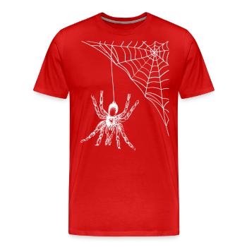 araignée - T-shirt bio Premium Homme - rouge - Devant - Damien (186cm)