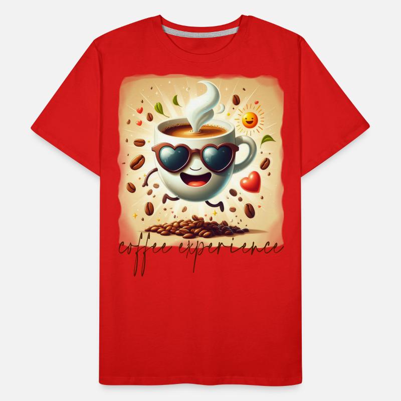 Kaffee Männer Premium Bio T-Shirt
