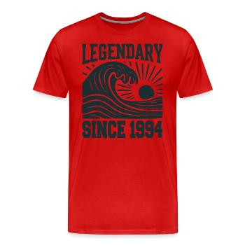 Legendary since 1994 Birthday Wave - Men's Premium Organic T-Shirt - red - Front - Damien (186cm)