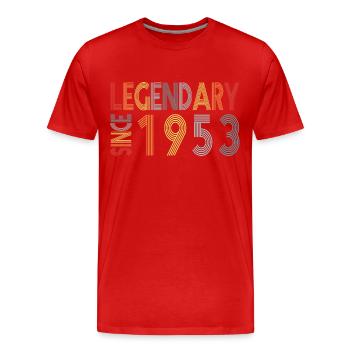 Legendary since 1953 - Männer Premium Bio T-Shirt - Rot - Vorne - Damien (186cm)