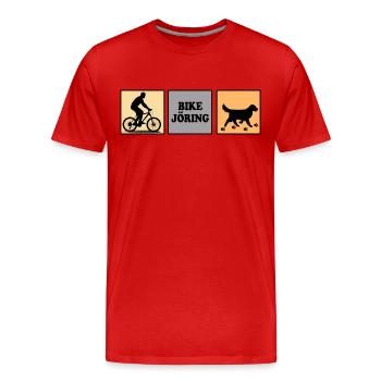 bikejoring zughundesport bikejöring hundesport - T-shirt bio Premium Homme - rouge - Devant - Damien (186cm)